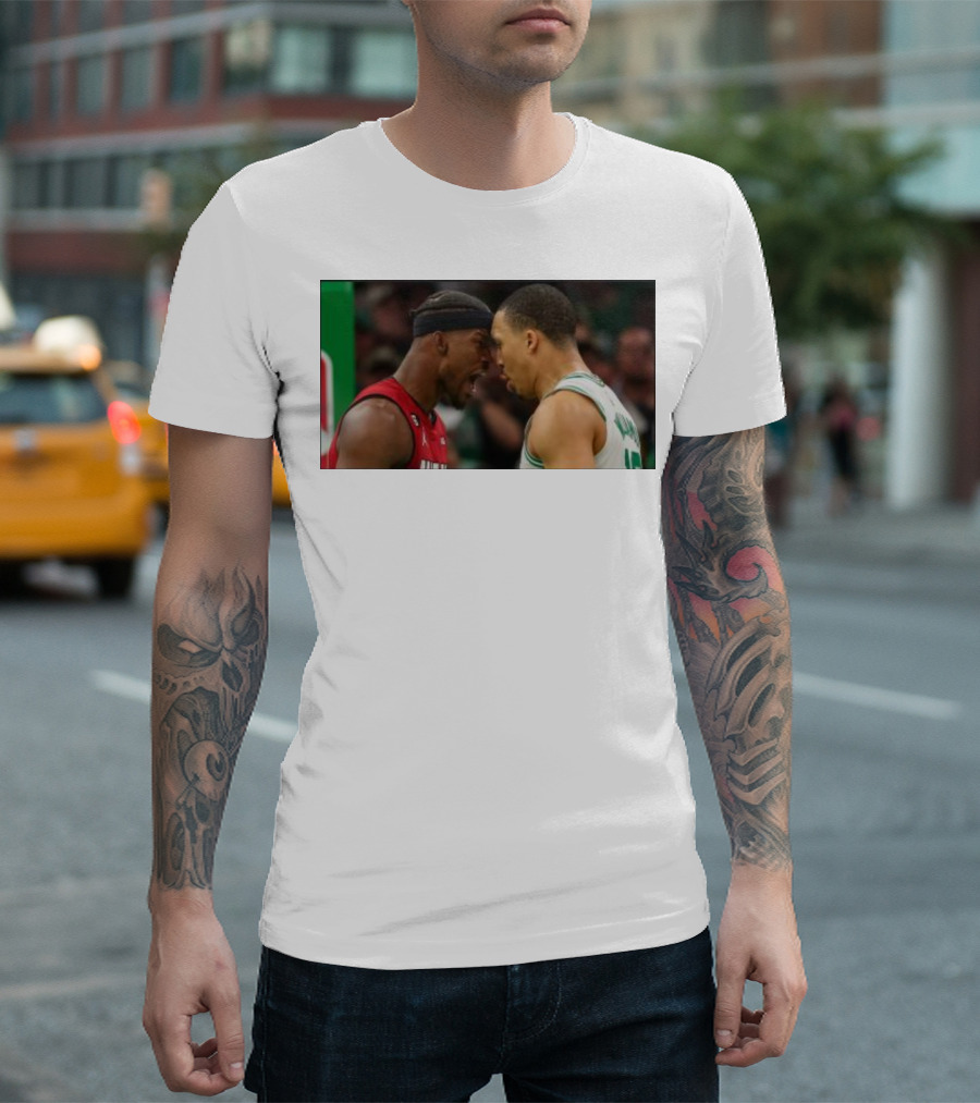 Jimmy Butler Grant Williams Faceoff Heat Celtics T-Shirt