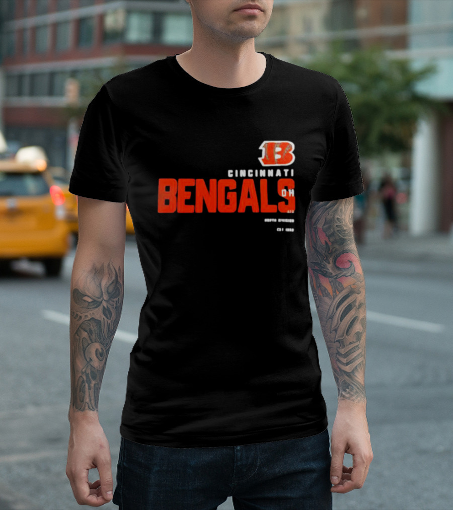 Cincinnati Bengals 13 Ohio Est 1968 Sports Team Tri-Blend T-Shirt