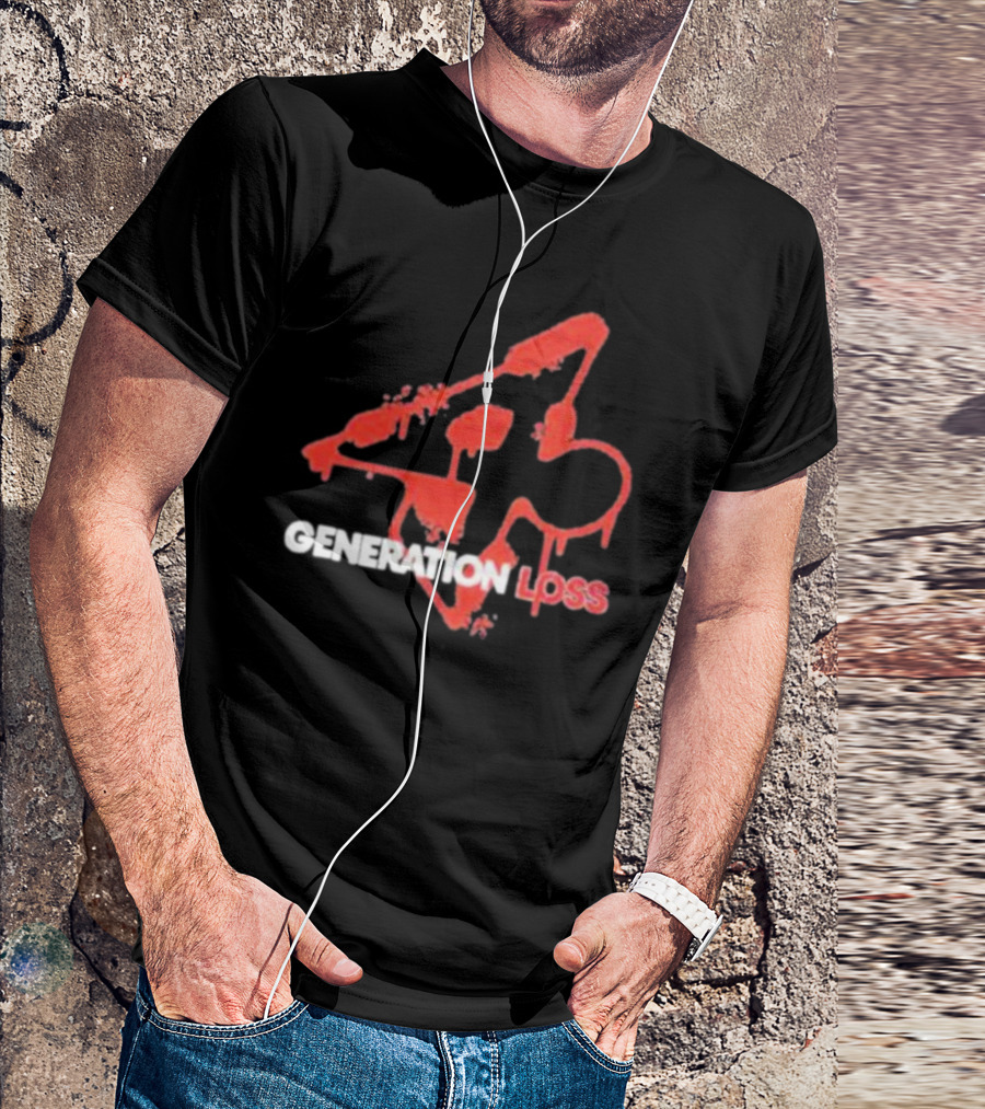 Generation Loss Red Glitch Dripping T-Shirt
