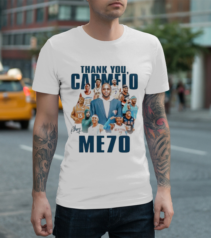 Thank You Carmelo Me70 Signature Basketball Journey T-Shirt