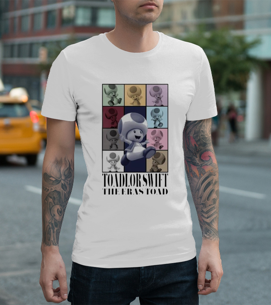Toadlor Swift The Eras Toad Multicolor Pop Art Toad T-Shirt