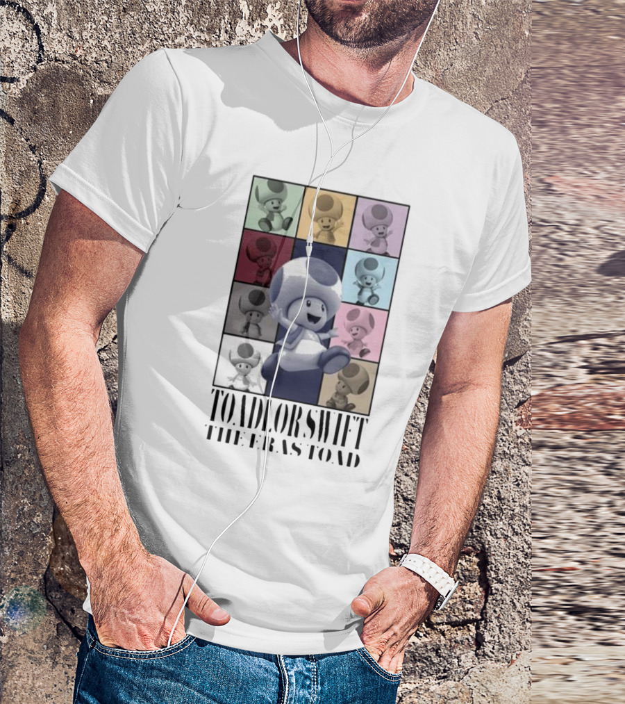 Toadlor Swift The Eras Toad Multicolor Pop Art Toad T-Shirt