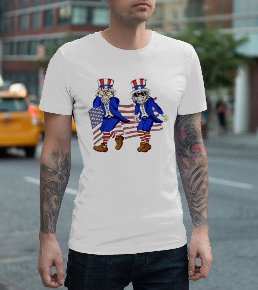 Uncle Sam Griddy Dance Funny American Flag 4th Of July Independence Day T-Shirt