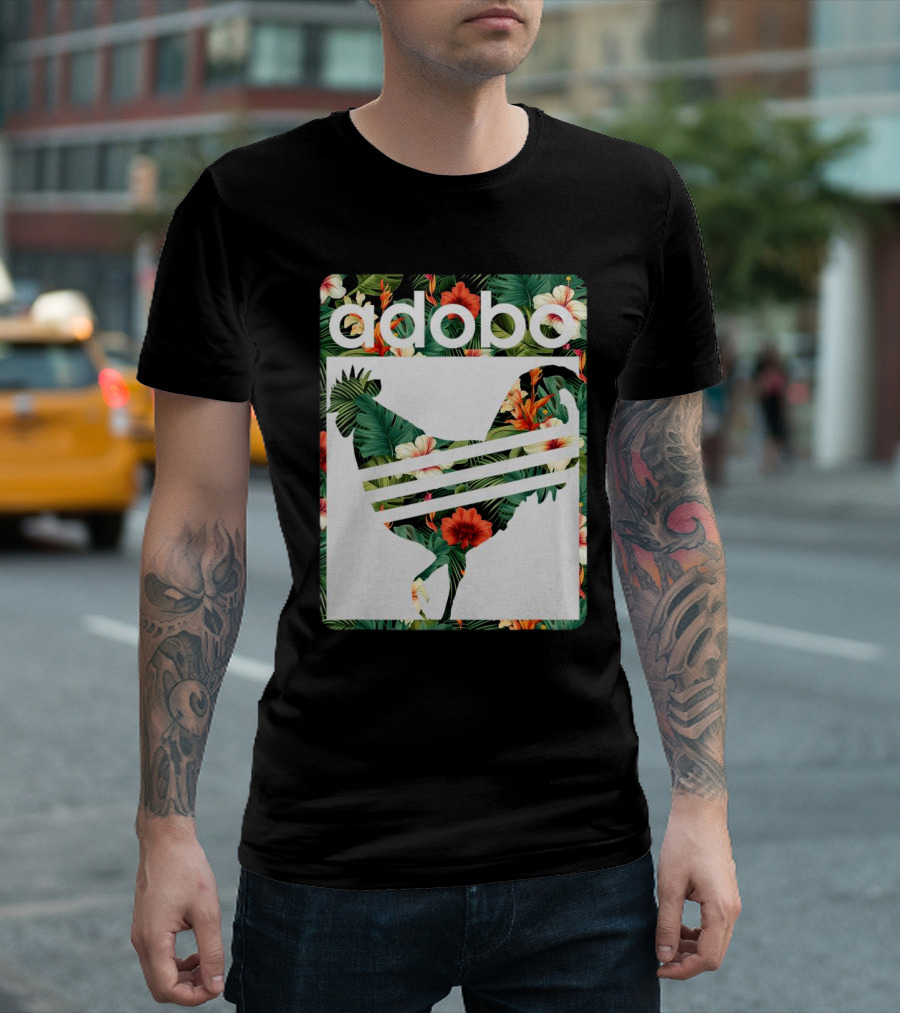 Adobo Floral Chicken T-Shirt