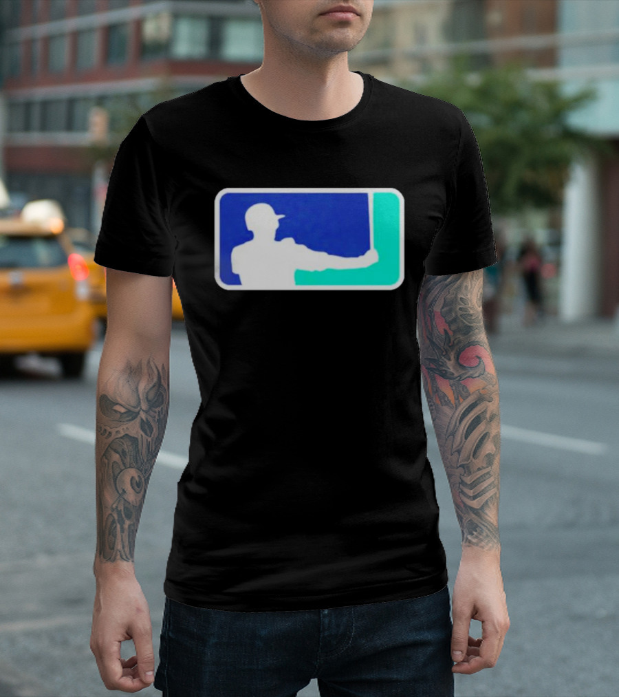 Baseball Ichiro Parody Logo Silhouette Player Swing T-Shirt