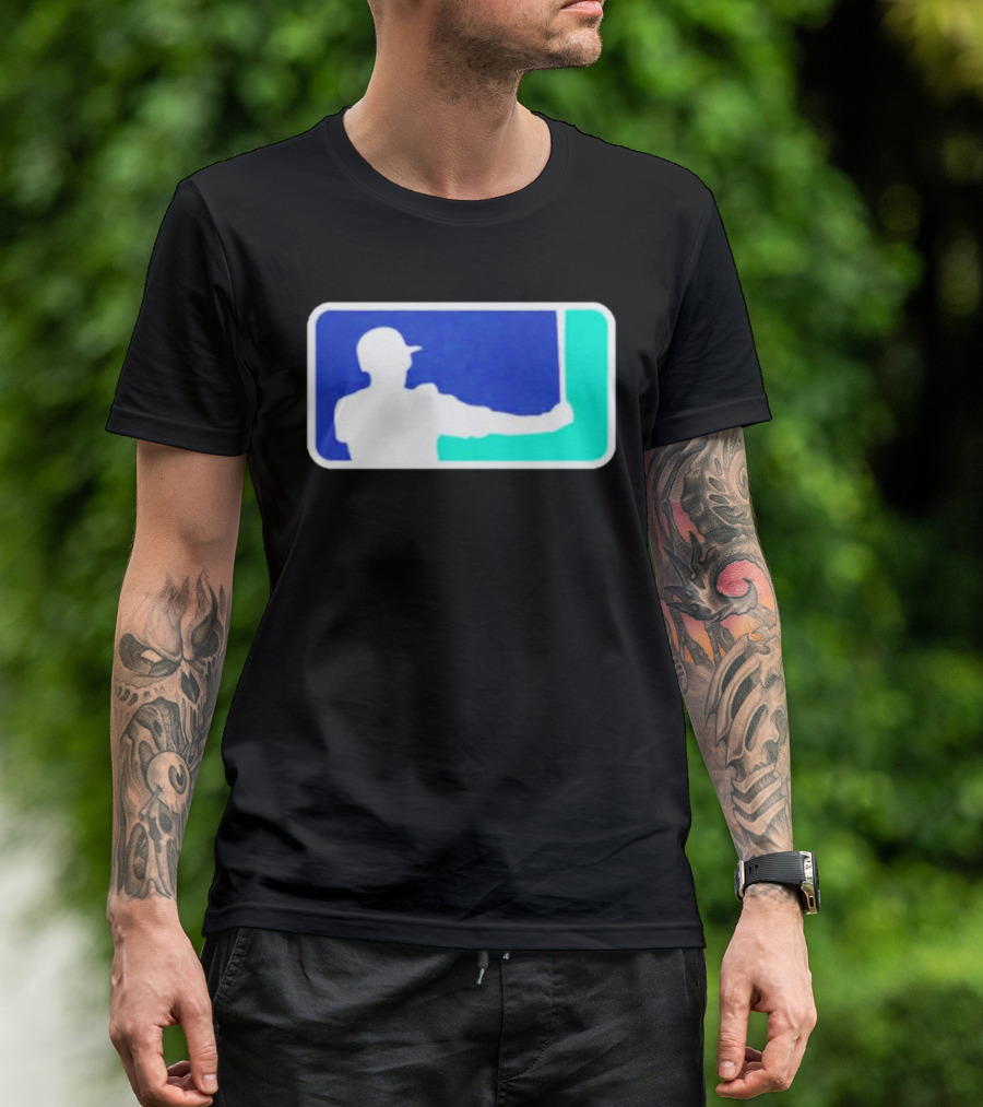 Baseball Ichiro Parody Logo Silhouette Player Swing T-Shirt