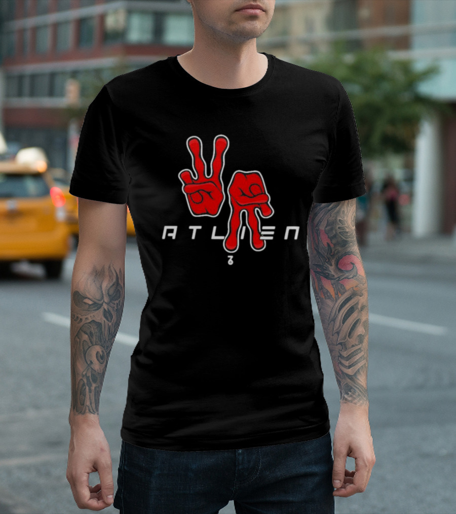 Seven Six Atliens Oukastnight Peace Sign T-Shirt