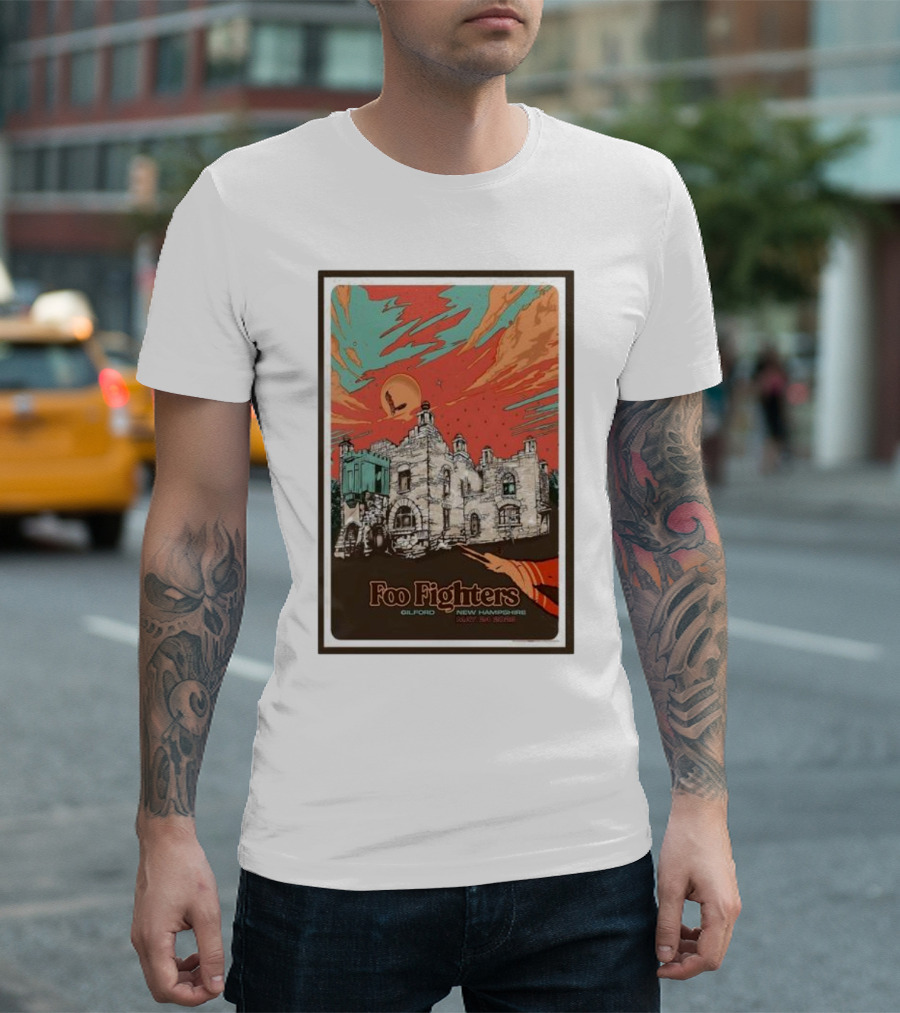 Foo Fighters Gilford New Hampshire May 24 Bank of New Hampshire Concert T-Shirt