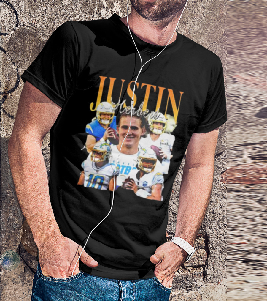 JUSTIN Herbert Chargers Quarterback Football Team Player T-Shirt