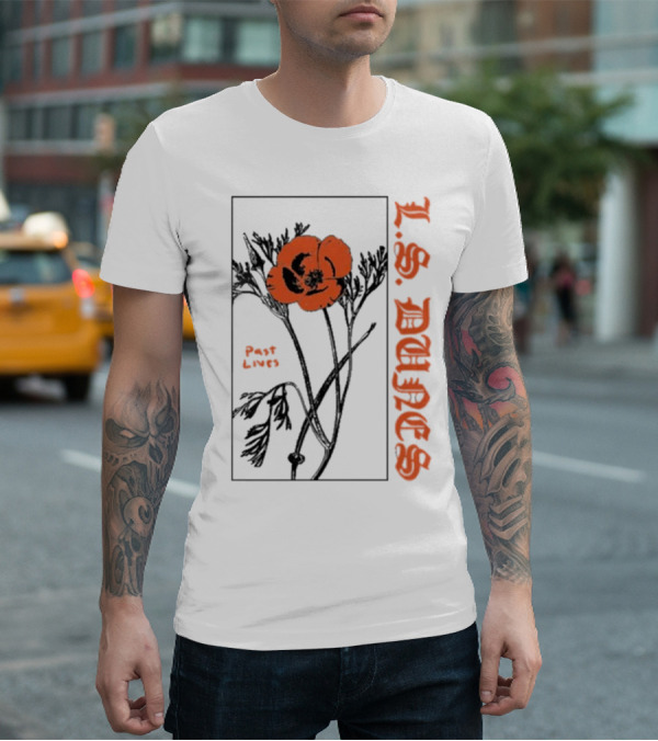 L.S. Dunes Past Lives Orange Flower T-Shirt