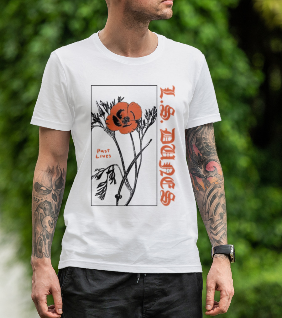 L.S. Dunes Past Lives Orange Flower T-Shirt