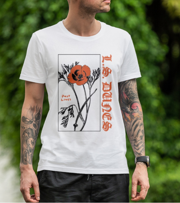 L.S. Dunes Past Lives Orange Flower T-Shirt