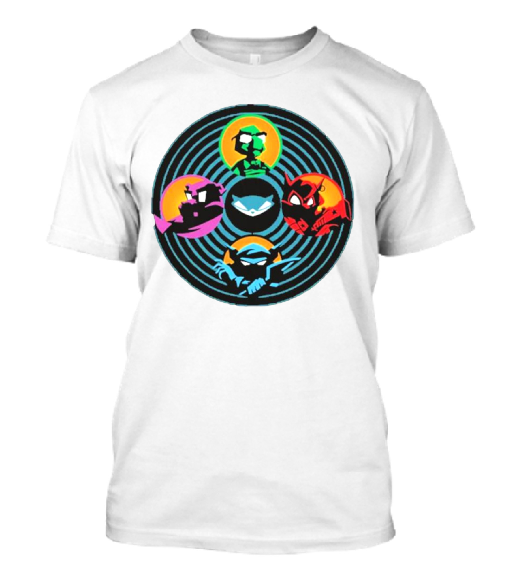 Sly Cooper 20th Anniversary Character Art Circles T-Shirt