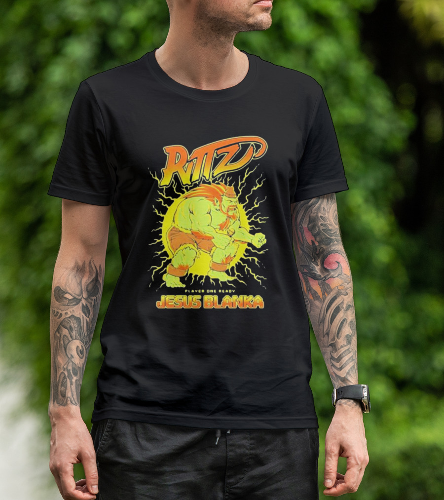 Rittz Player One Ready Jesus Blanka Street Fighter T-Shirt