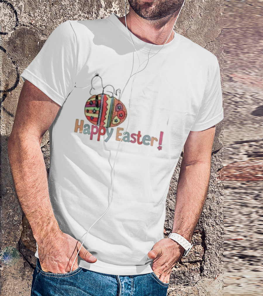 Snoopy Sleeping On Easter Egg Happy Easter T-Shirt