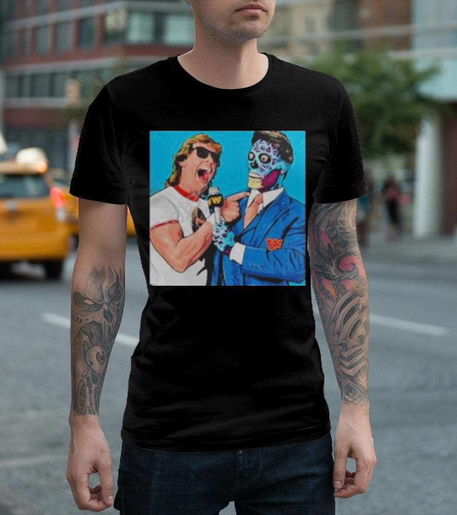SquaredCircle They Live Wrestling Parody Comic T-Shirt