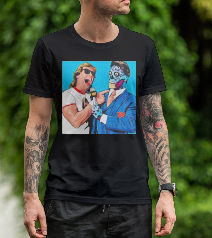 SquaredCircle They Live Wrestling Parody Comic T-Shirt