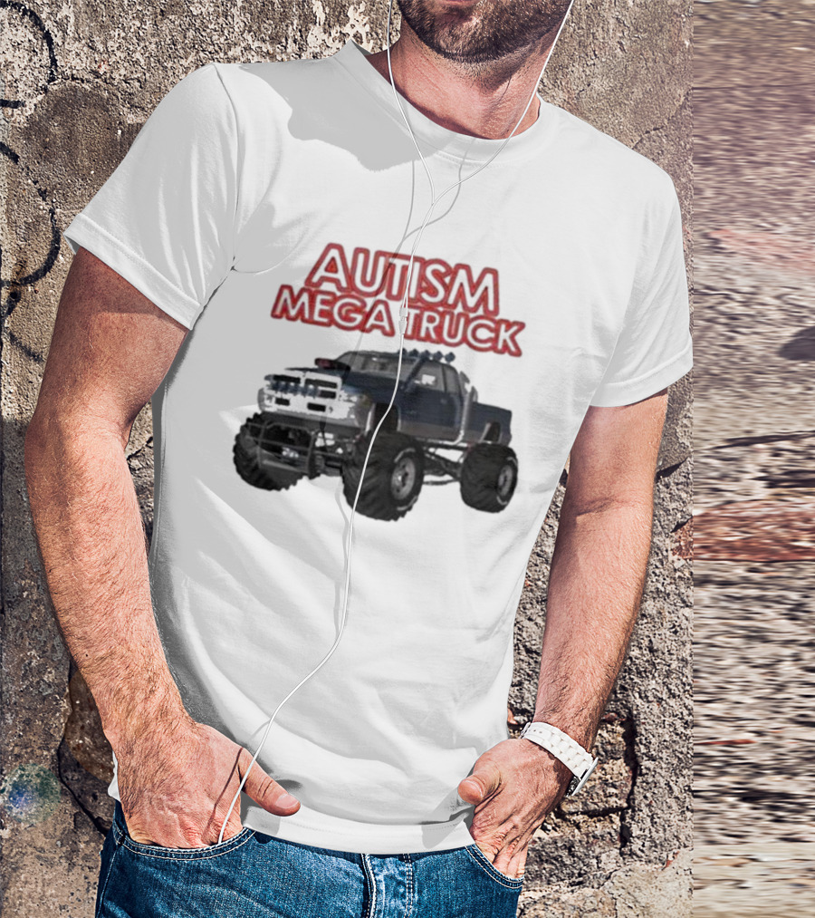 Autism Mega Truck Monster Pickup T-Shirt
