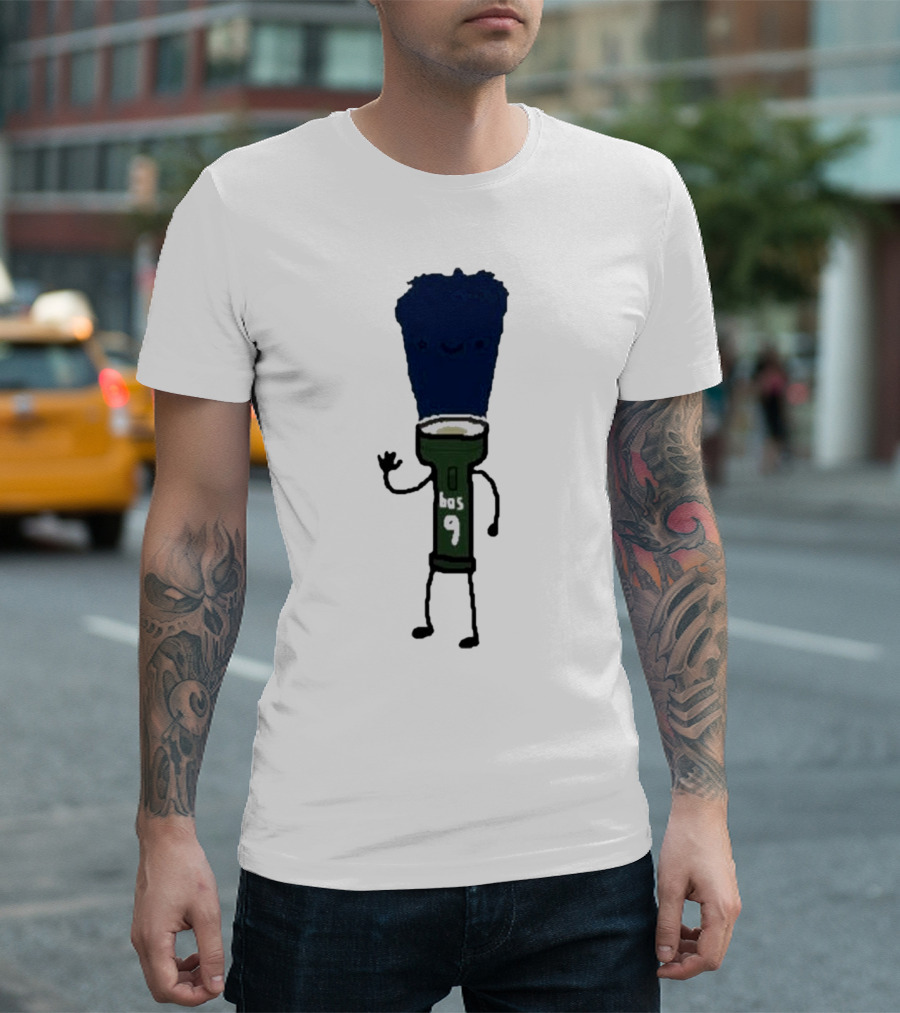 Derrick Light Boston 9 Flashlight Character T-Shirt