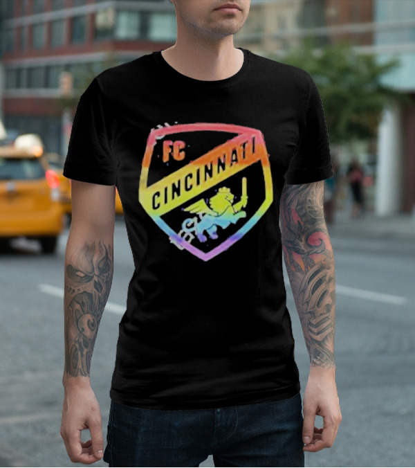 FC Cincinnati Rainbow Pride Shield T-Shirt