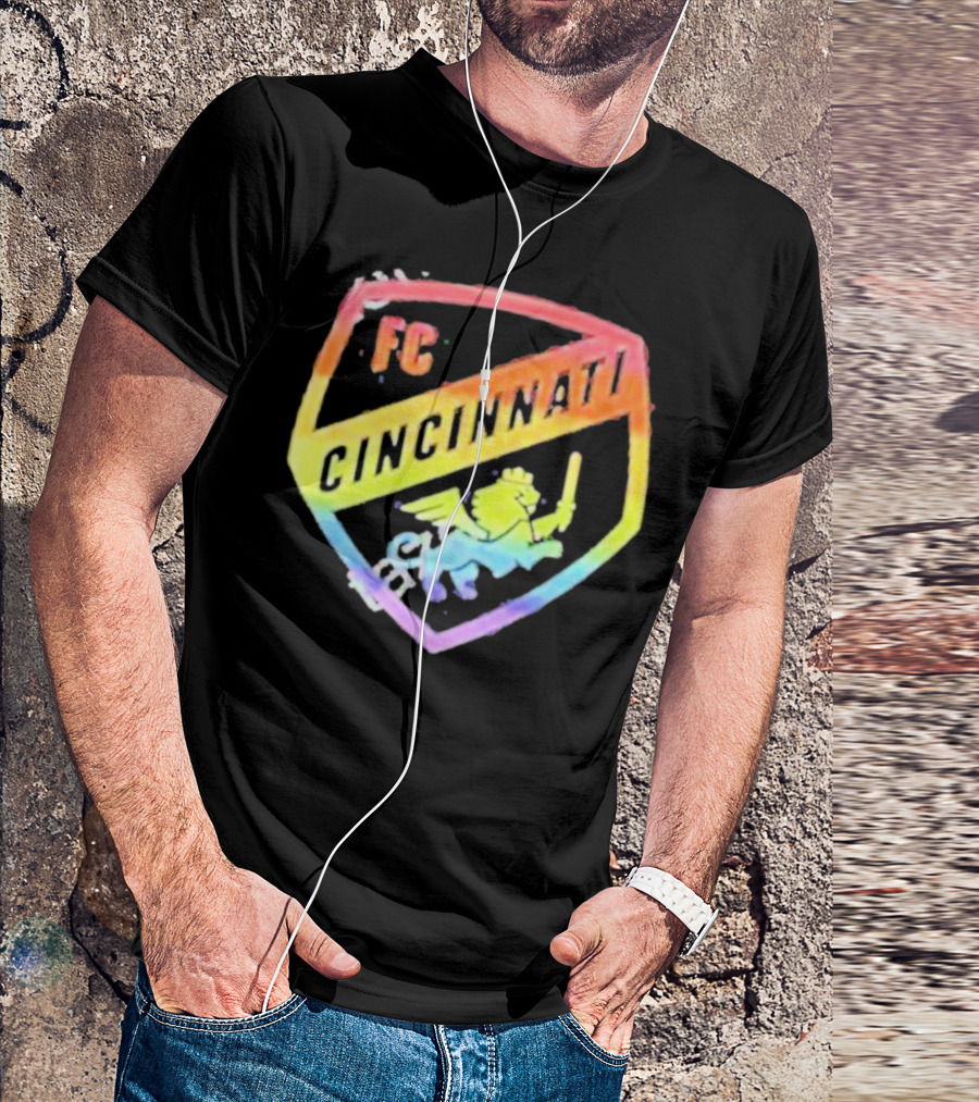 FC Cincinnati Rainbow Pride Shield T-Shirt