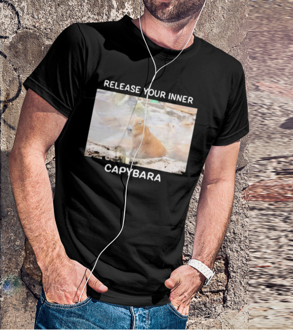 Gaijin Mommy Relaxation Vibes Release Your Inner Capybara Hot Springs T-Shirt
