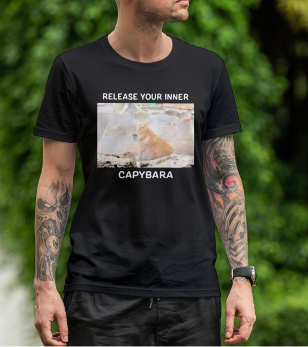 Gaijin Mommy Relaxation Vibes Release Your Inner Capybara Hot Springs T-Shirt