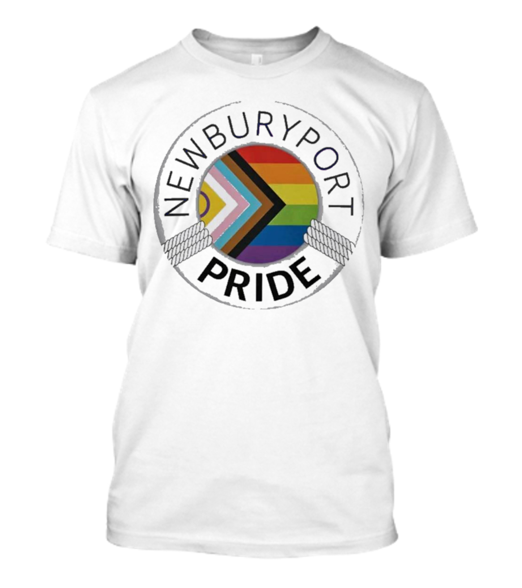 Newburyport Pride Inclusive Progress Flag T-Shirt