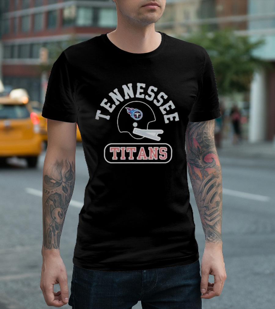 Tennessee Titans Vintage Logo Helmet T-Shirt