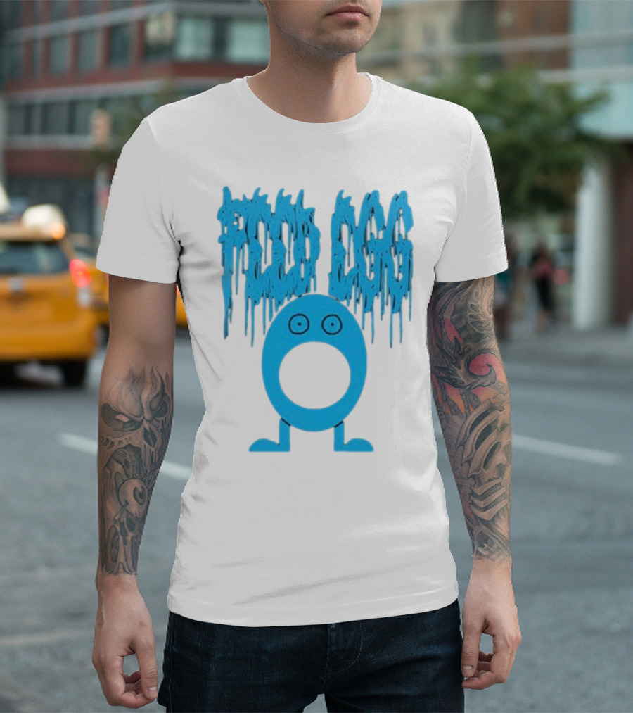 Feed Egg ITYSL Limited Blue Cartoon Character T-Shirt