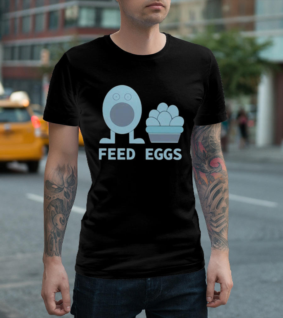 I Think You Should Leave Feed Eggs Blue Cartoon Character Bowl T-Shirt