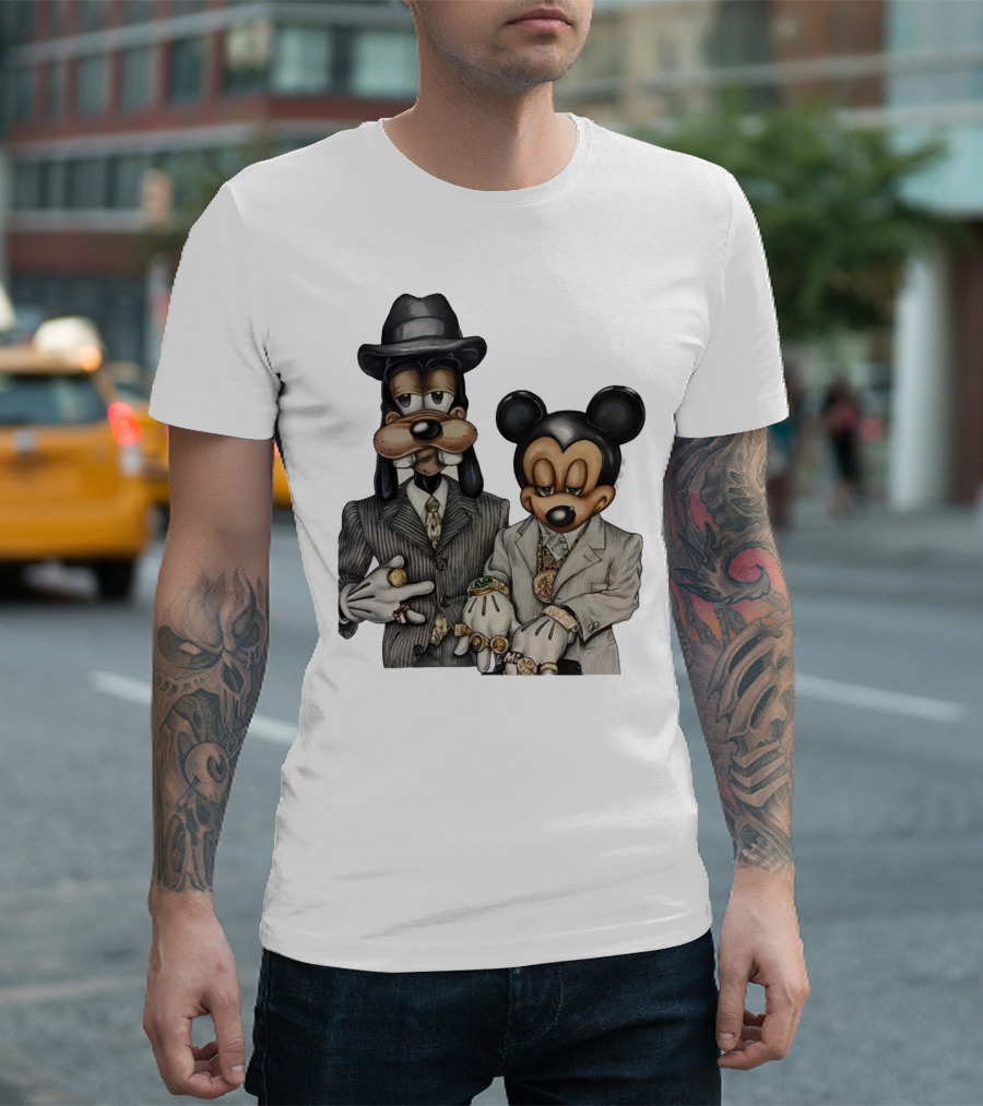 90s Hip Hop Dancehall Soca Junkie Mickey Mouse Goofy Fashion T-Shirt