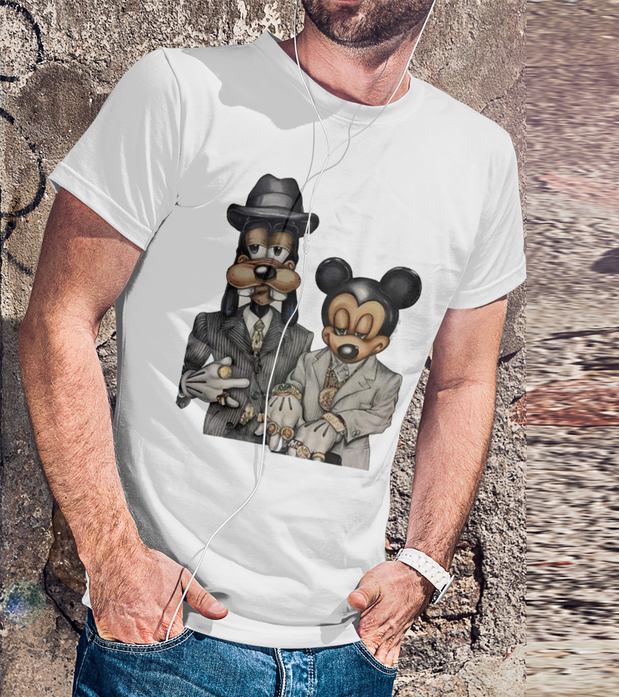90s Hip Hop Dancehall Soca Junkie Mickey Mouse Goofy Fashion T-Shirt