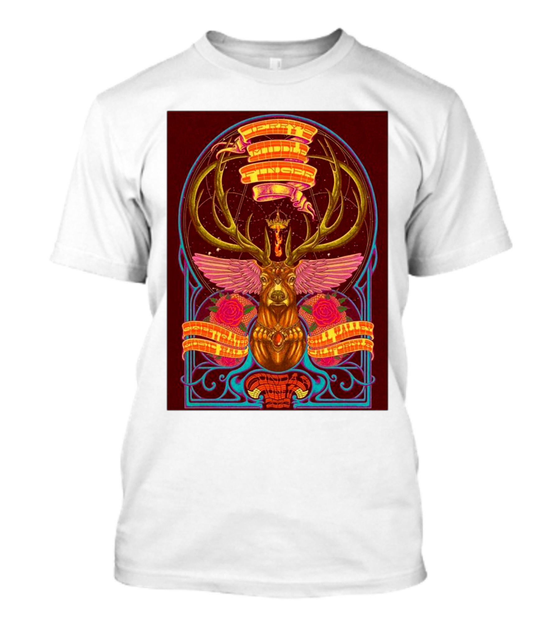 Jerry’s Middle Finger Mill Valley Deer With Antlers And Roses T-Shirt