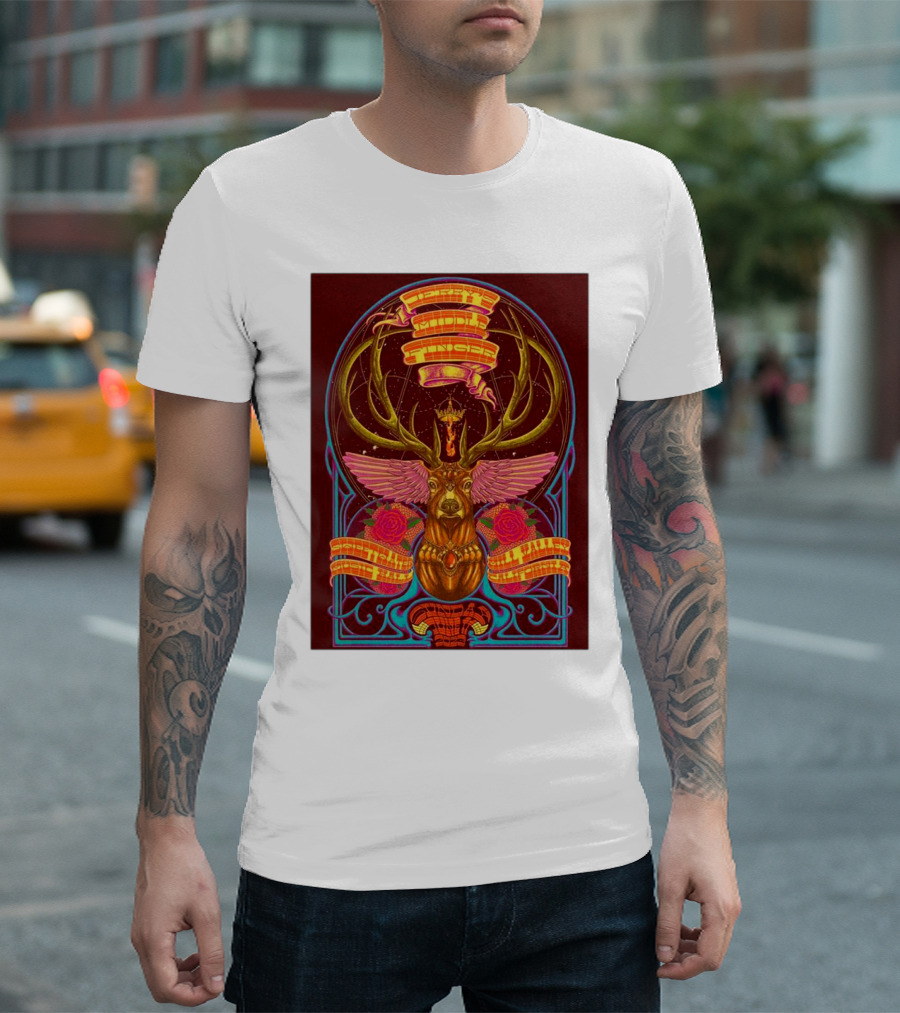 Jerry’s Middle Finger Mill Valley Deer With Antlers And Roses T-Shirt