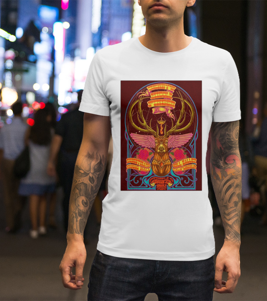 Jerry’s Middle Finger Mill Valley Deer With Antlers And Roses T-Shirt