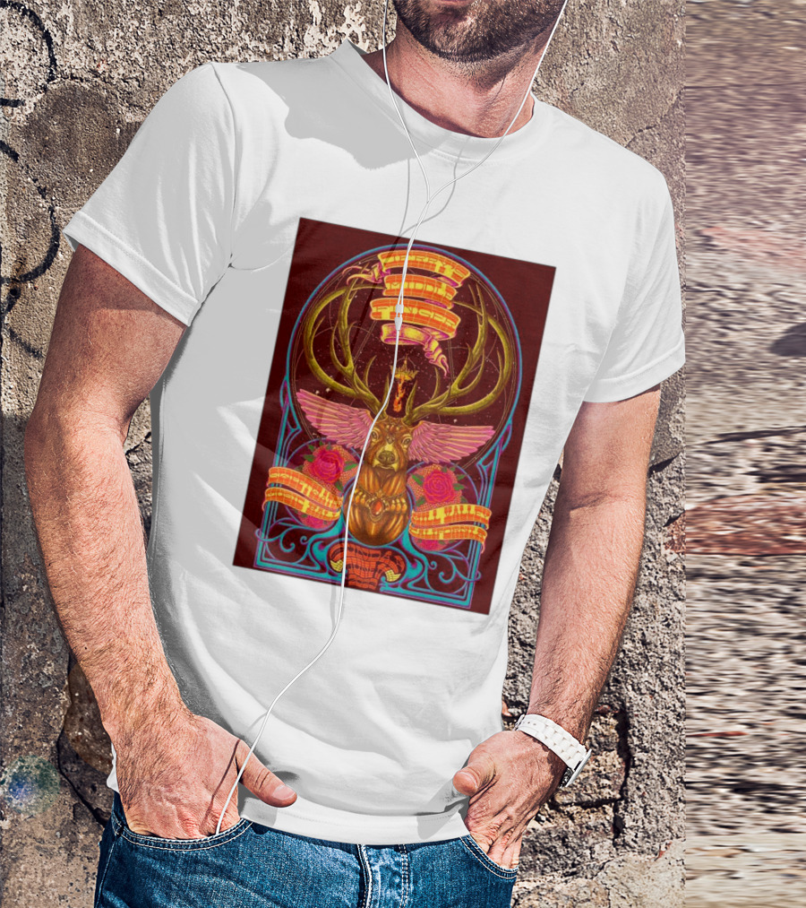 Jerry’s Middle Finger Mill Valley Deer With Antlers And Roses T-Shirt