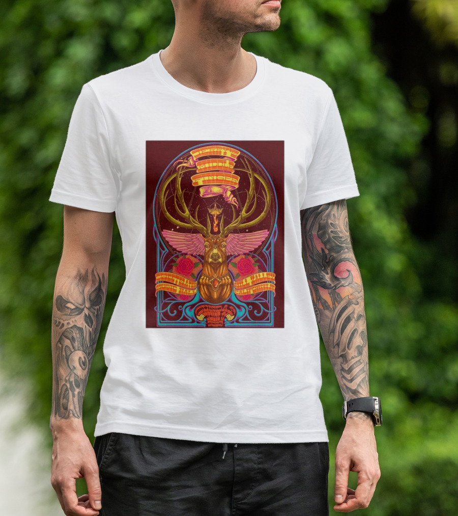 Jerry’s Middle Finger Mill Valley Deer With Antlers And Roses T-Shirt