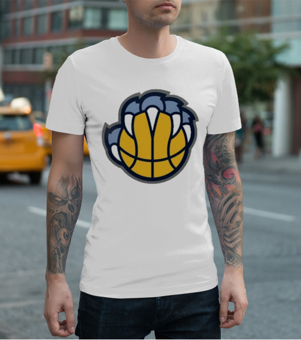 Memphis Grizzlies Claw Basketball T-Shirt