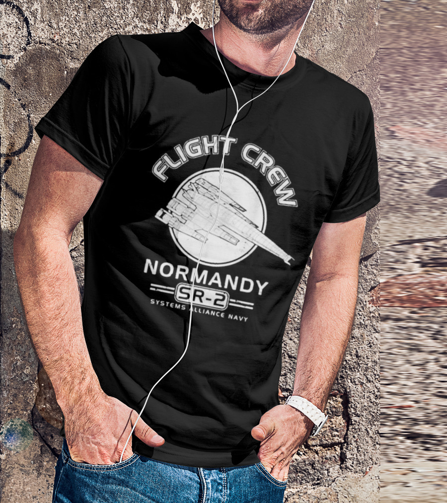 Normandy SR-2 Flight Crew Systems Alliance Navy Mass Effect T-Shirt