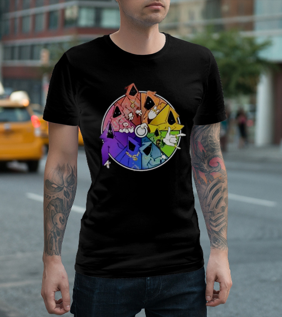 Bagplants Shadow Wizard Money Gang Rainbow Colors Circle T-Shirt