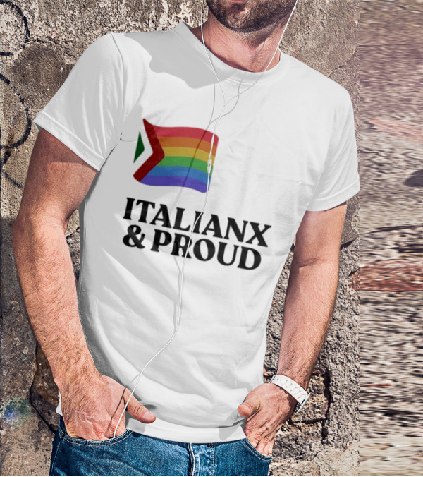Italianx And Proud Rainbow Flag Pride T-Shirt