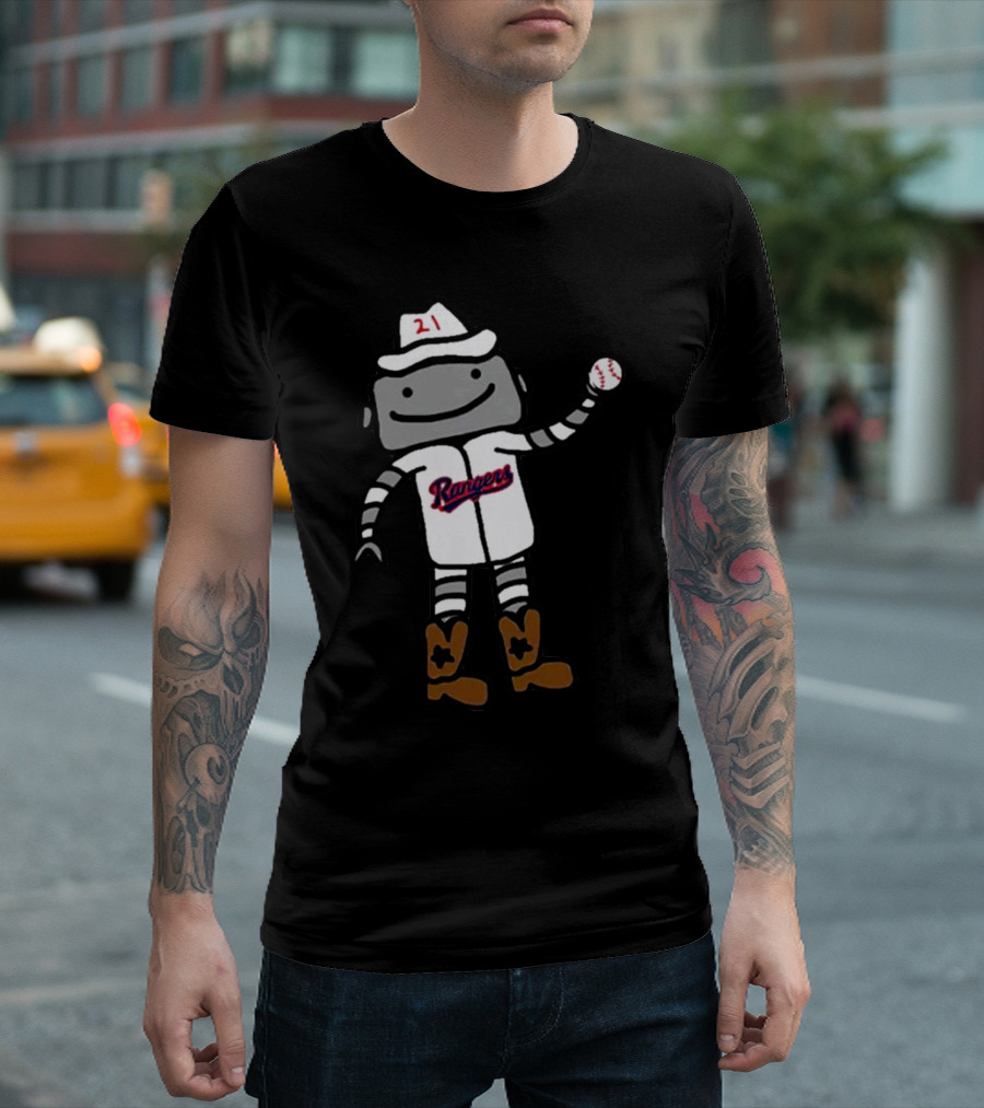 Texas Rangers Jason Robertson Robo Multisport Athlete Baseball Robot T-Shirt
