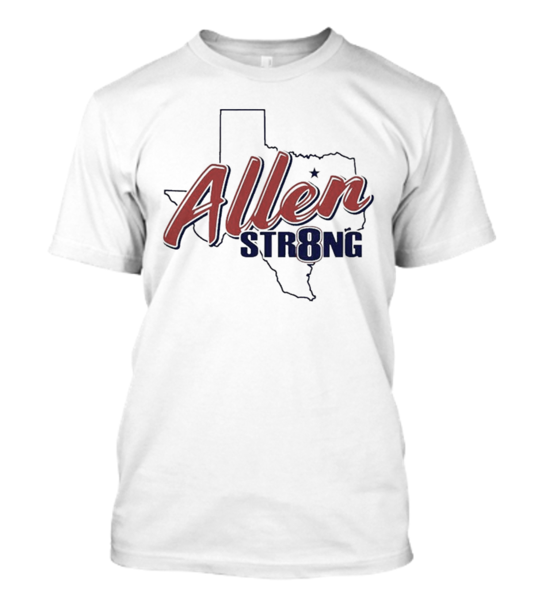 Allen Str8ng Texas Map T-Shirt