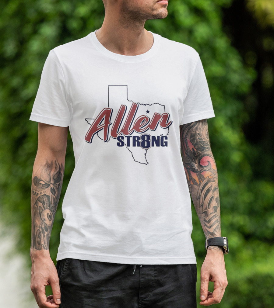 Allen Str8ng Texas Map T-Shirt