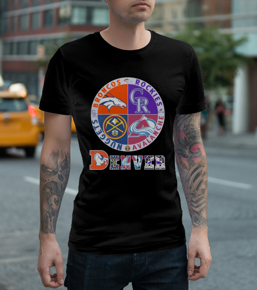 Denver Broncos Rockies Nuggets Avalanche T-Shirt