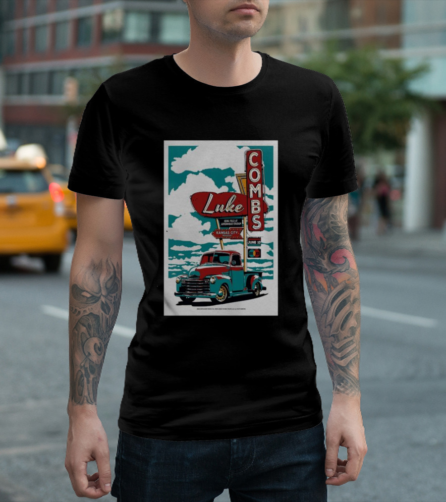Luke Combs Kansas City June 10 Arrowhead Stadium Vintage Truck T-Shirt