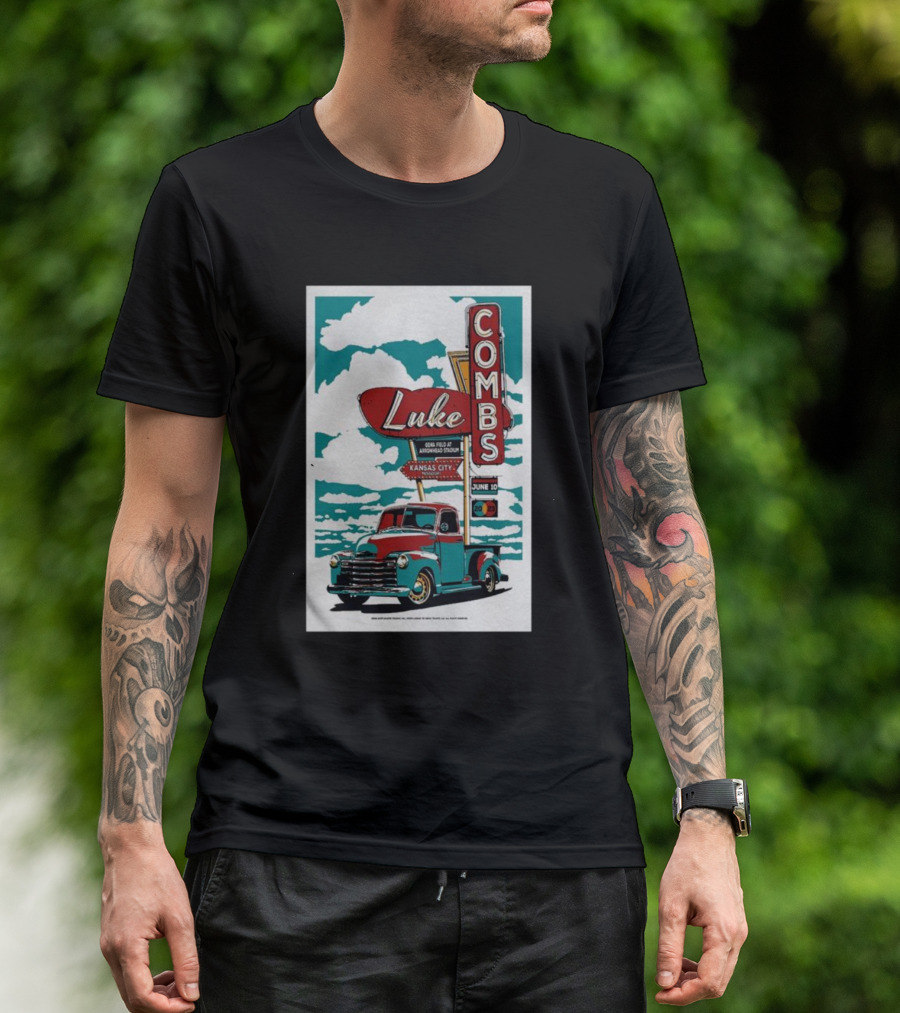 Luke Combs Kansas City June 10 Arrowhead Stadium Vintage Truck T-Shirt