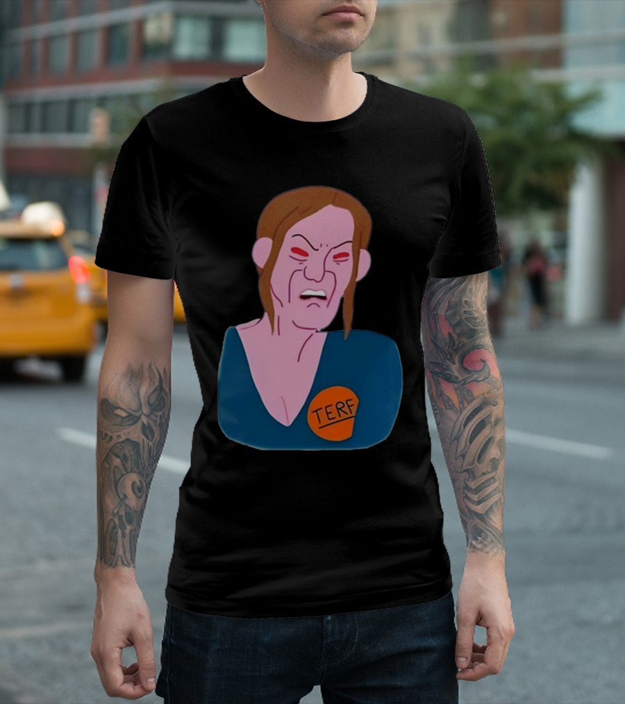 JK Rowling TERF Angry Cartoon Sticker T-Shirt