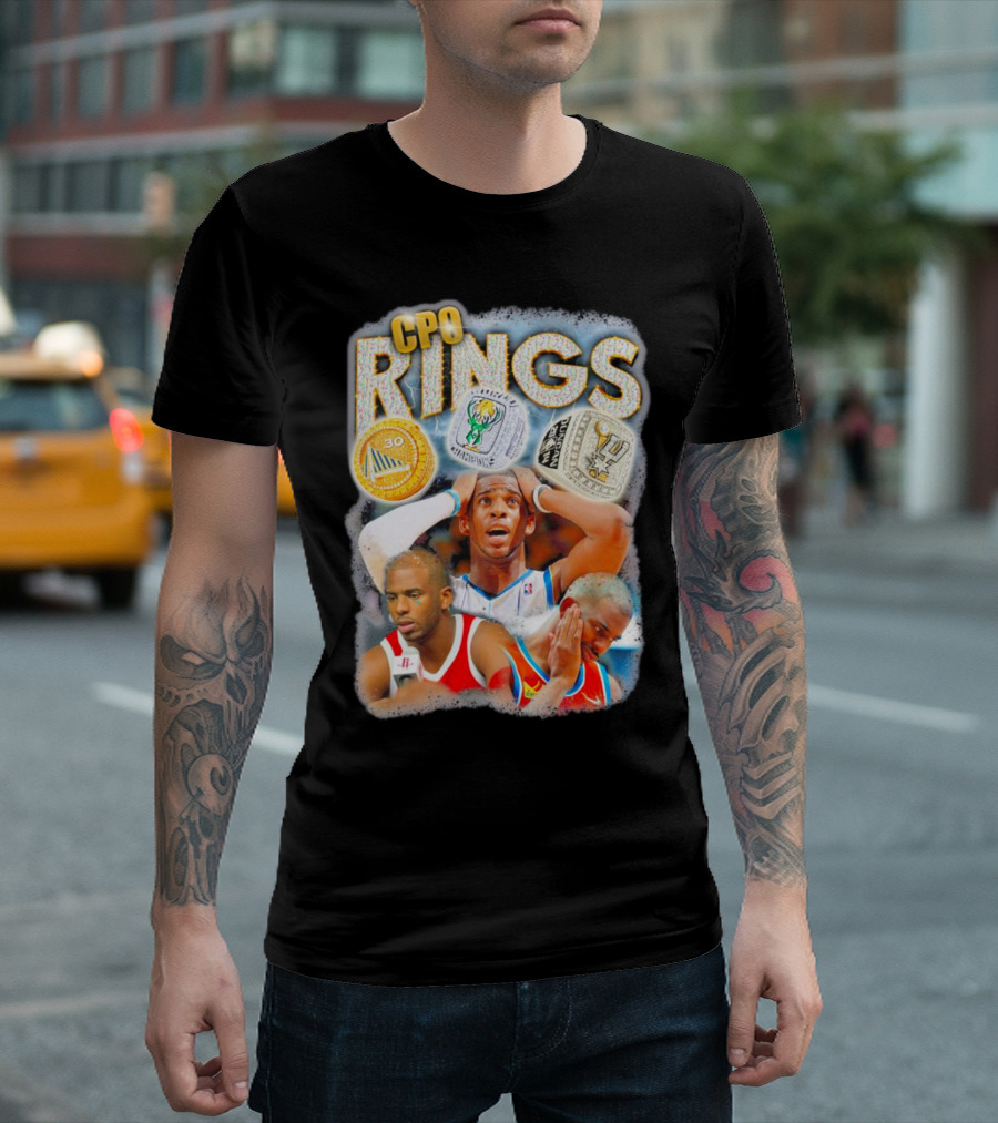 CP0 Rings Basketball Legacy With Golden State Warriors Boston Celtics And San Antonio Spurs Symbols T-Shirt